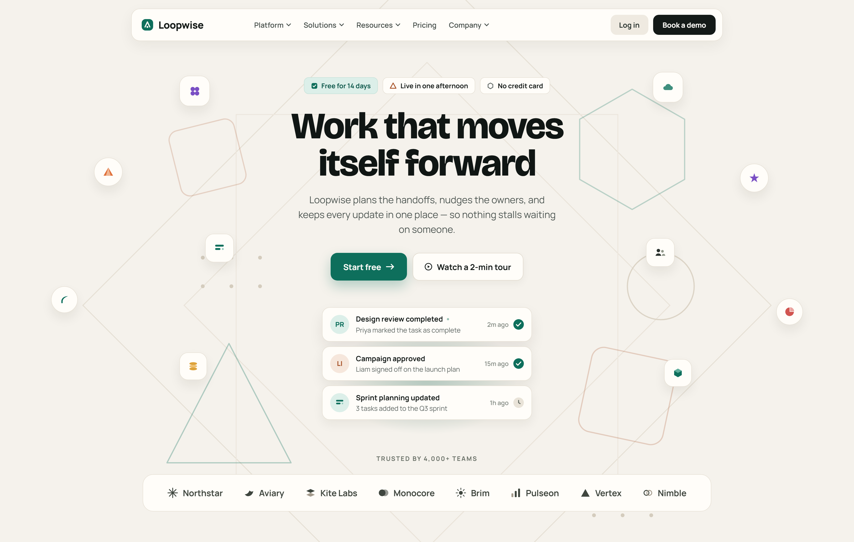 Landing Page: Loopwise